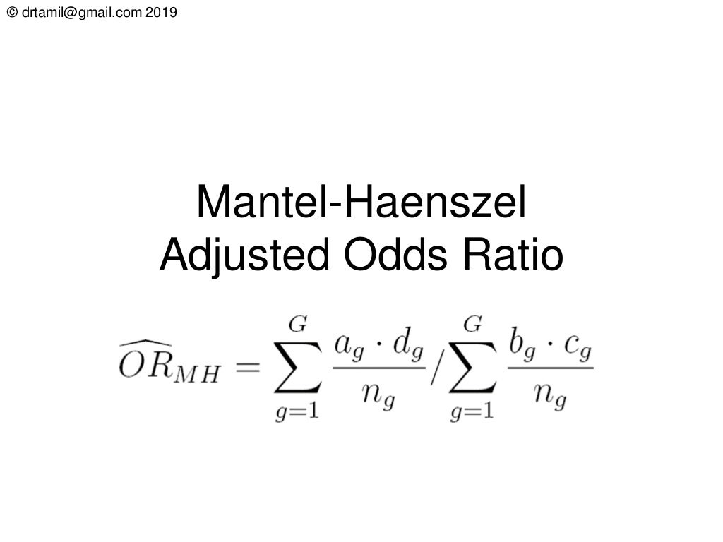 CochranMantelHaenszel Test with BreslowDay & Tarone Correction