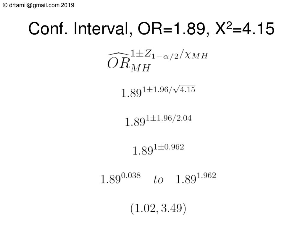 CochranMantelHaenszel Test with BreslowDay & Tarone Correction