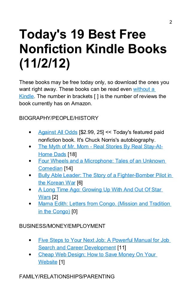 Today S 81 Best Free Kindle Books November 2 2012
