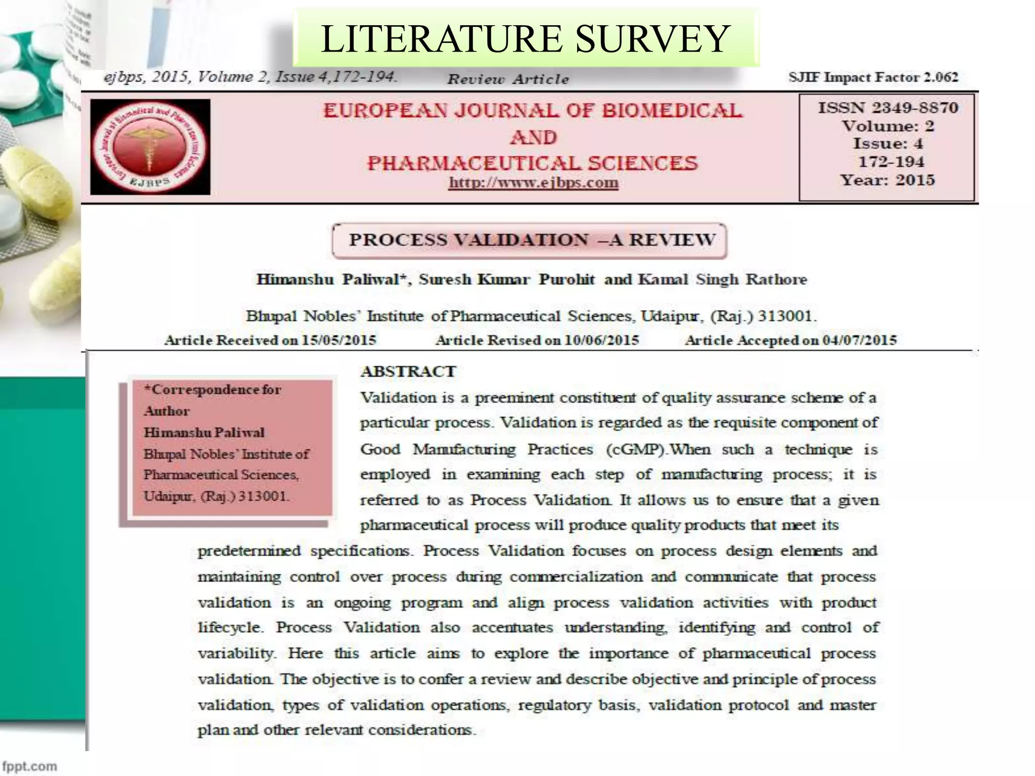 19
LITERATURE SURVEY
 