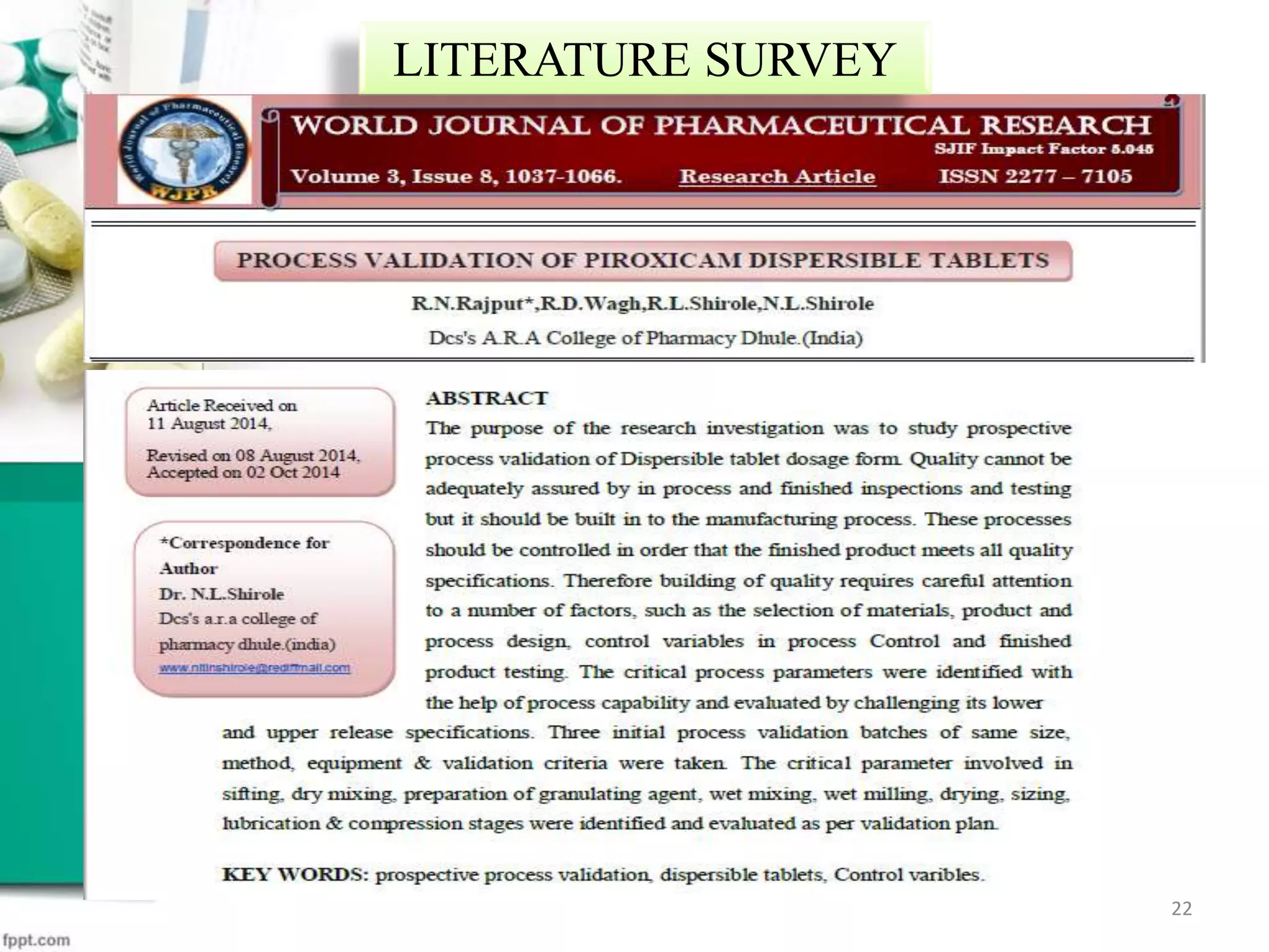 22
LITERATURE SURVEY
 