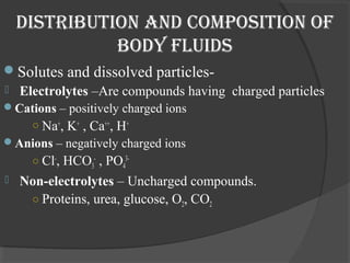 fluid and electrolytes and acidosis and alkalosis | PPT
