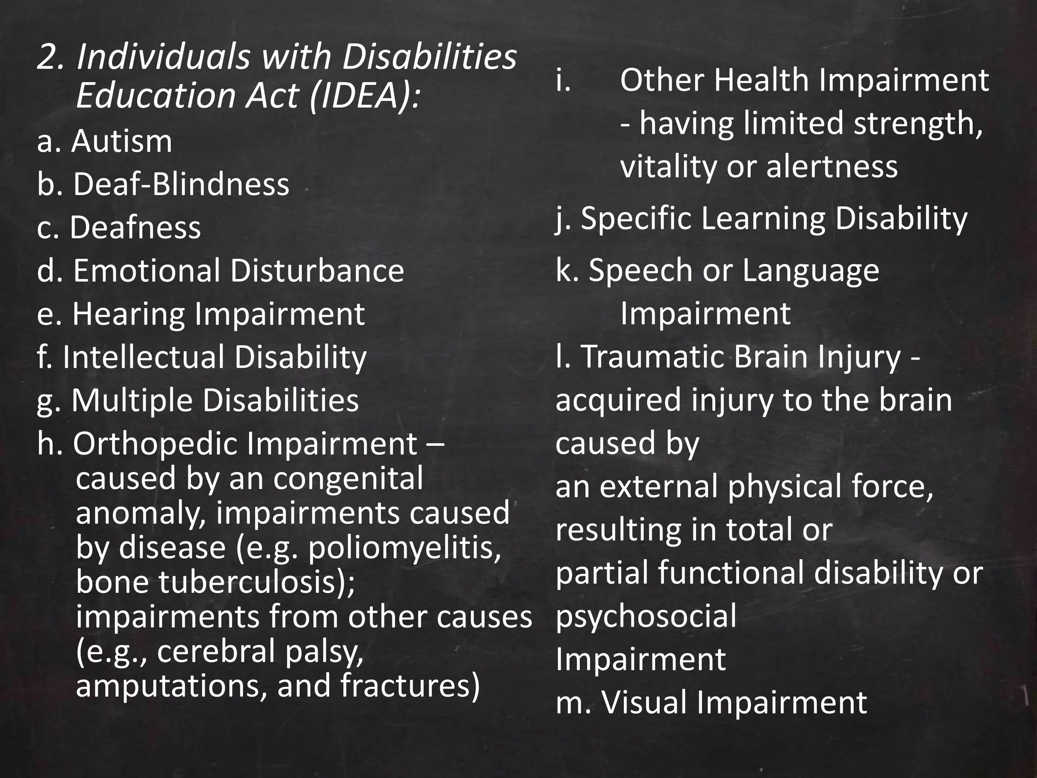 Learners with Exceptionalities | PPTX