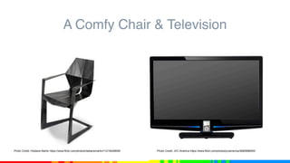 A Comfy Chair & Television
Photo Credit: JVC America https://www.flickr.com/photos/jvcamerica/3660898050/Photo Credit: Hol...