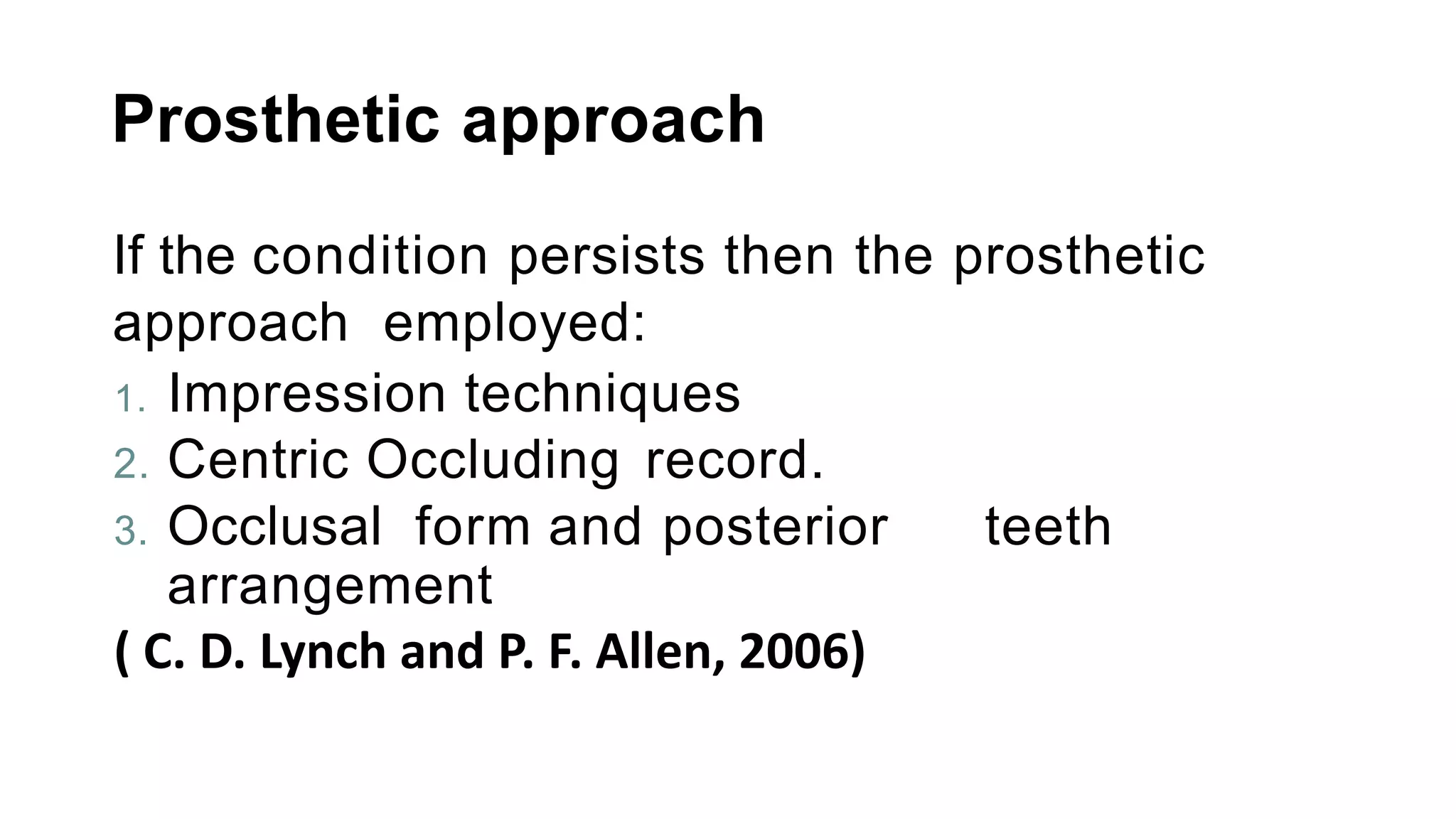 MANAGEMENT OF SEVERELY RESORBED RIDGES | PPTX