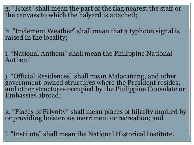 heraldic code of the philippines essay According to chapter 1 section 10 of the flag and heraldic code of the philippines, the flag, if flown from a flagpole, shall have its blue field on top in time of peace and the red field on top in time of war if in a hanging position, the blue f. heraldic code of the philippines essay According to chapter 1 section 10 of the flag and heraldic code of the philippines, the flag, if flown from a flagpole, shall have its blue field on top in time of peace and the red field on top in time of war if in a hanging position, the blue f.