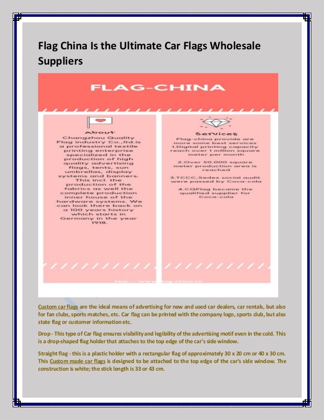 Flag China Is The Ultimate Car Flags Wholesale Suppliers
