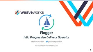 Flagger
Istio Progressive Delivery Operator
Stefan Prodan @stefanprodan
Istio London November 2018
1
 