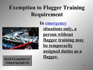 FLAGGER SAFETY TRAINING................ | PPT