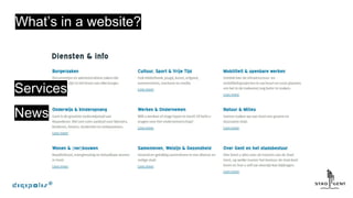 What’s in a website?
Services
News
 