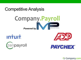 Competitive Analysis 
 
