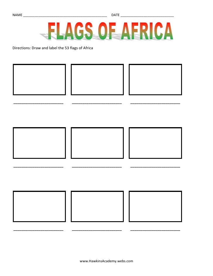 Flags of Africa draw