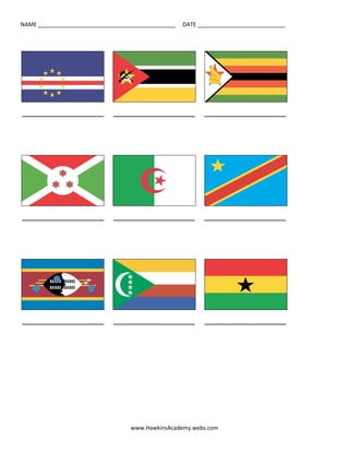 Flags of Africa - label
