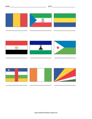 Flags of Africa - label