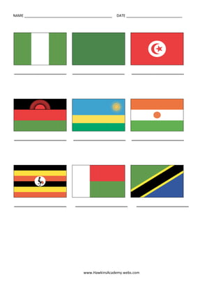 Flags of Africa - label