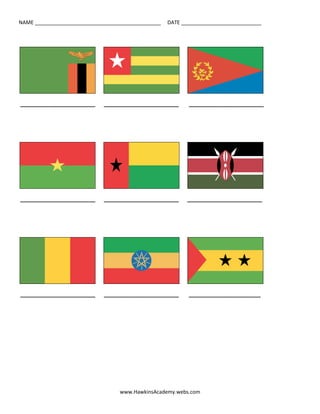 Flags of Africa - label