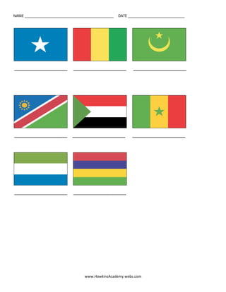 Flags of Africa - label