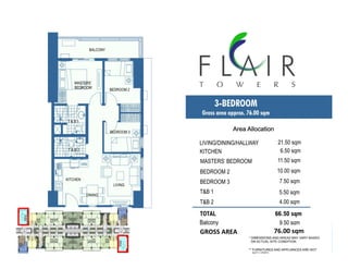 GROSS AREA   76.00 sqm
 