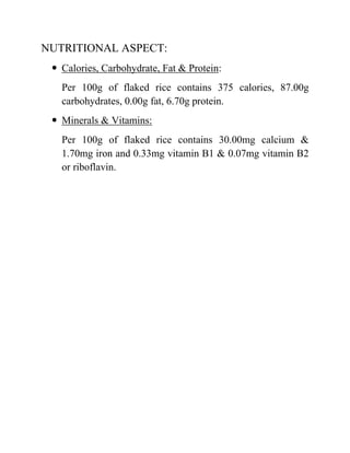 Flaked rice | PDF
