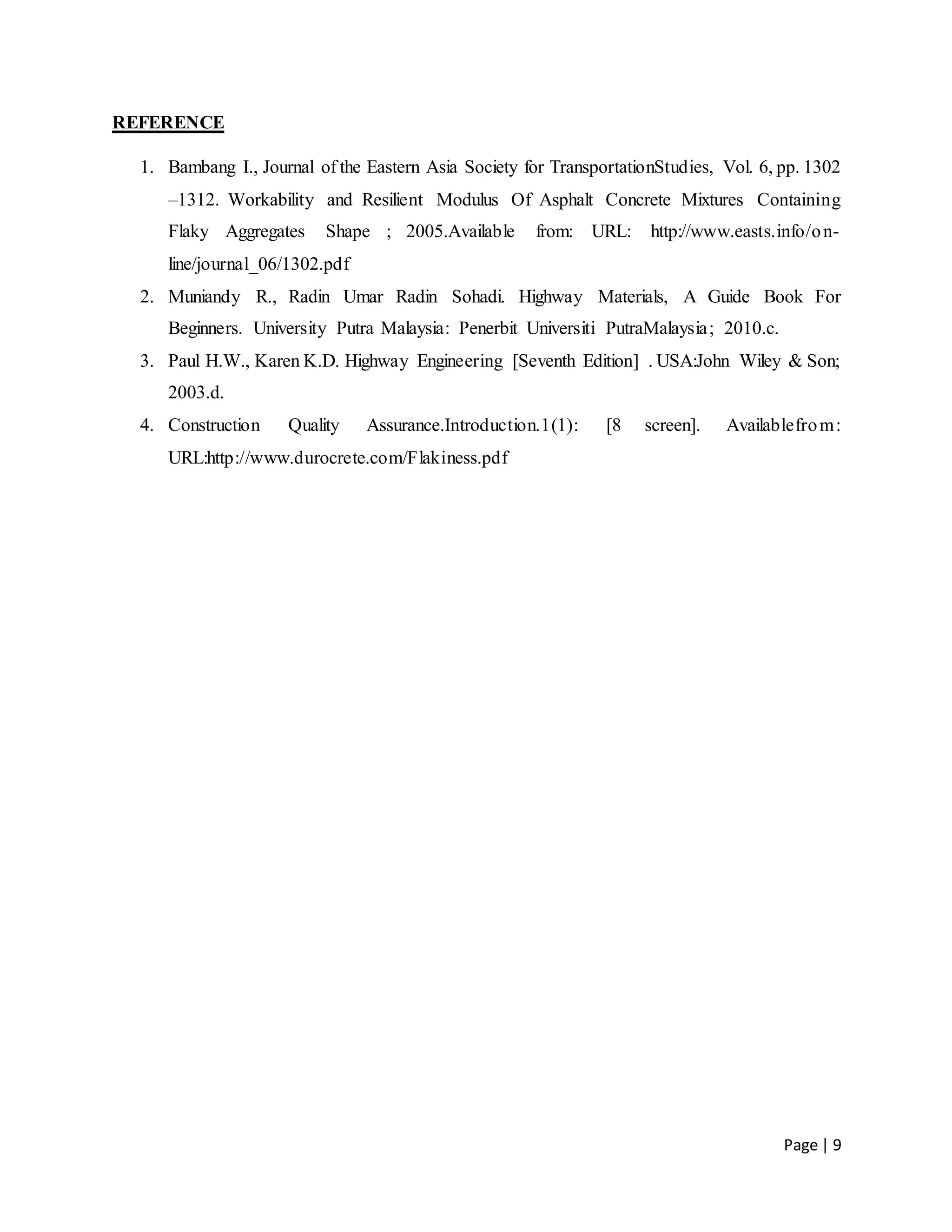 determination of flakiness index test. PDF