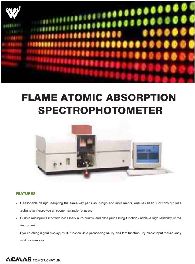 Flame atomic absorption spectrophotometer
