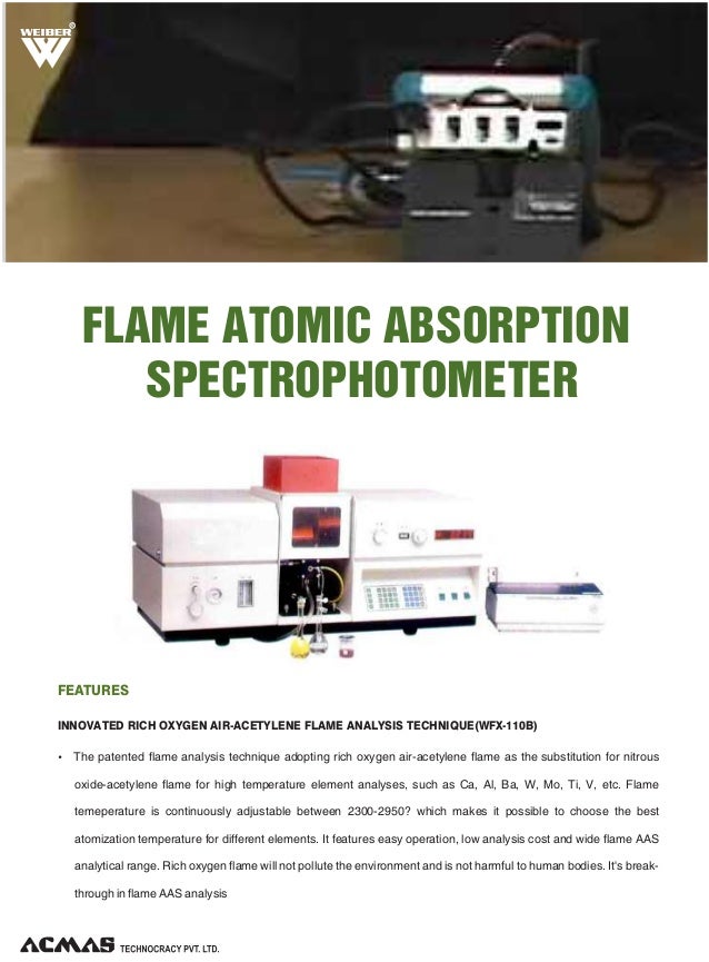 Flame atomic absorption spectrophotometer wfx 110 b