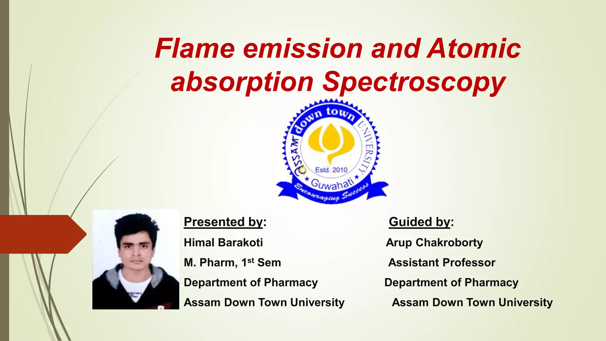 Flame emission & atomic absorption spectroscopy PPT