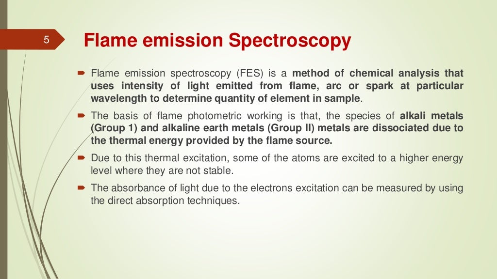 Flame emission & atomic absorption spectroscopy