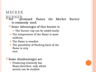 Mecker Runde Flame imition spectroscopy and instrumentation | PPTX