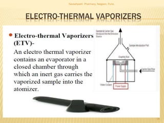 ELECTRO-THERMAL VAPORIZERS
Navsahyadri Pharmacy, Naigaon, Pune.
18
 