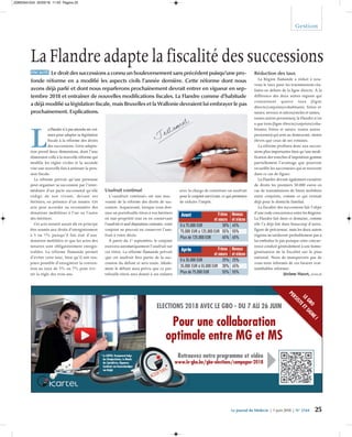 25Le journal du Médecin | 1 juin 2018 | N° 2544
Gestion
L
a Flandre n’a pas attendu ses voi-
sines pour adapter sa législa...
