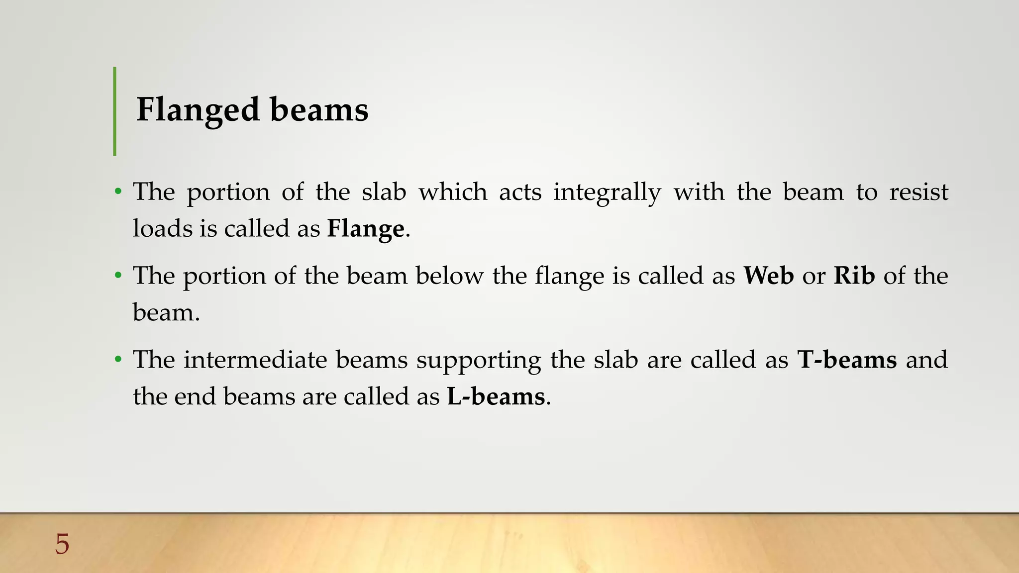 Flanged beams analysis - type 1 | PPTX