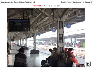 Location : PF – 4& 5 - 35 pcs
Media – Flange | Illumination – BL | Faces - 2
Varanasi Junction Railway Station Platform 4 & 5
 