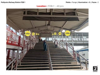 Location : FOB-1 - 40 pcs
Media – Flange | Illumination – BL | Faces - 2
Patliputra Railway Station FOB 1
 