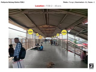 Location : FOB-2 - 40 pcs
Media – Flange | Illumination – BL | Faces - 2
Patliputra Railway Station FOB 2
 