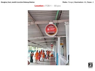 Location : FOB-1 - 80 pcs
Media – Flange | Illumination – BL | Faces - 2
Deoghar, East, Jasidih Junction Railway Station
 