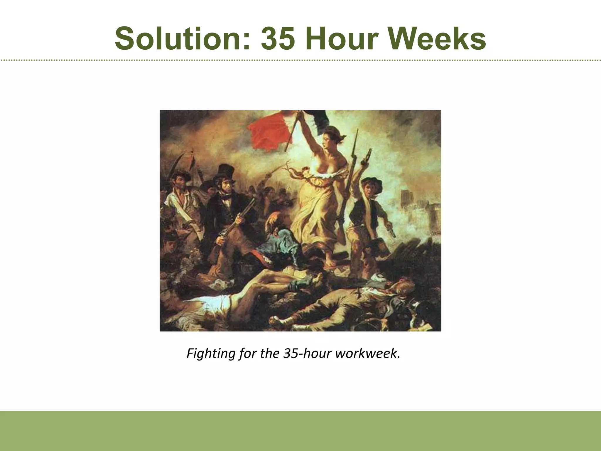 Solution: 35 Hour Weeks




    Fighting for the 35-hour workweek.
 