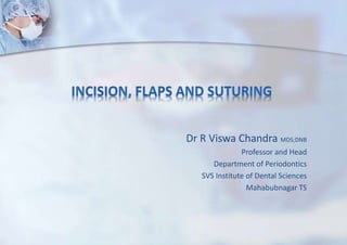 Dr R Viswa Chandra MDS;DNB
Professor and Head
Department of Periodontics
SVS Institute of Dental Sciences
Mahabubnagar TS
 