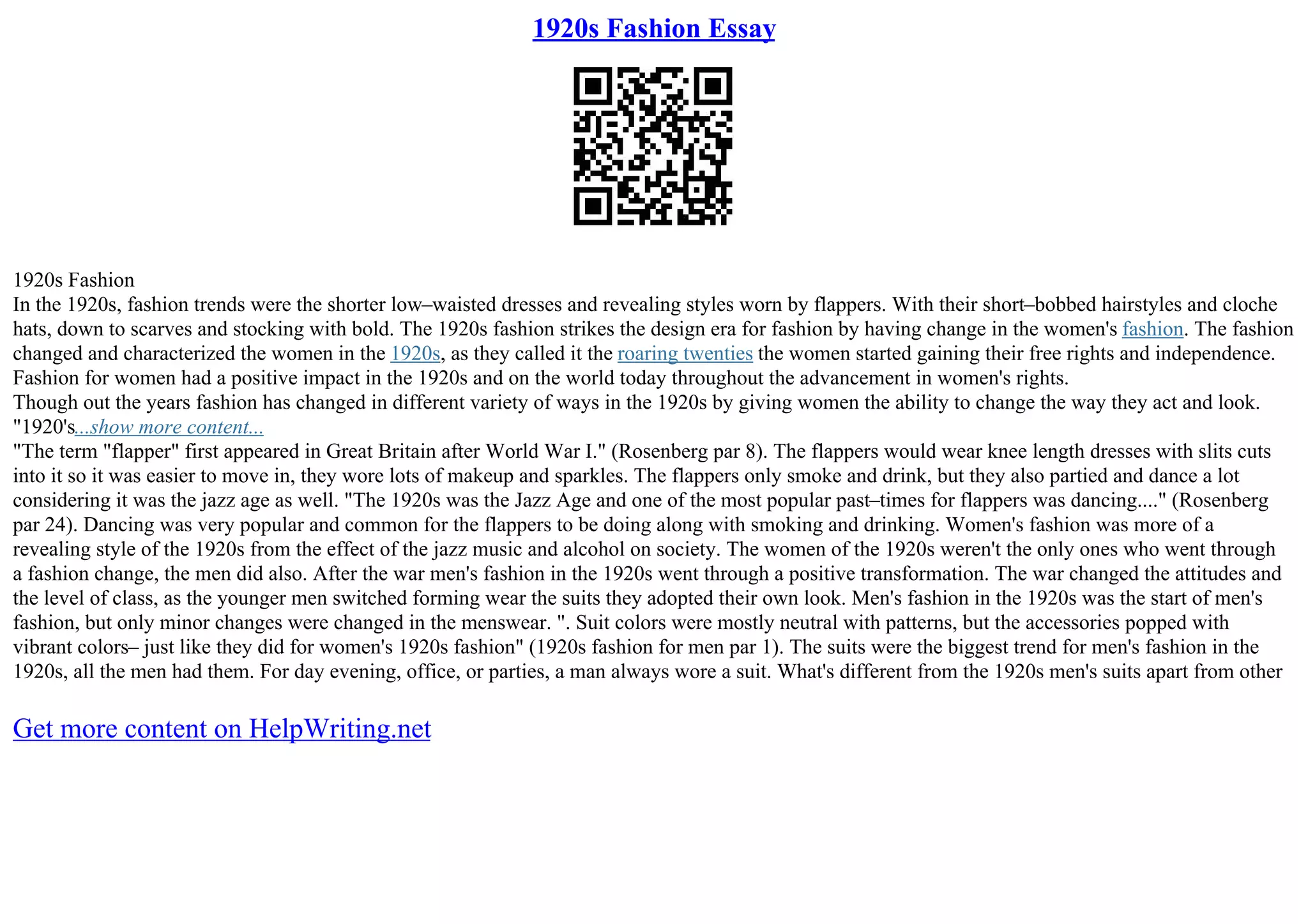Flappers In The 1920S Essay | PDF
