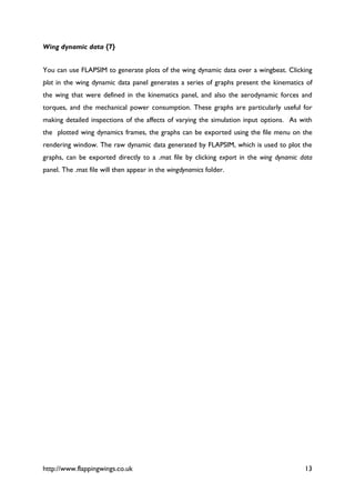Plapping Simulator Flapping flightsimulationmanualv1.1 | PDF