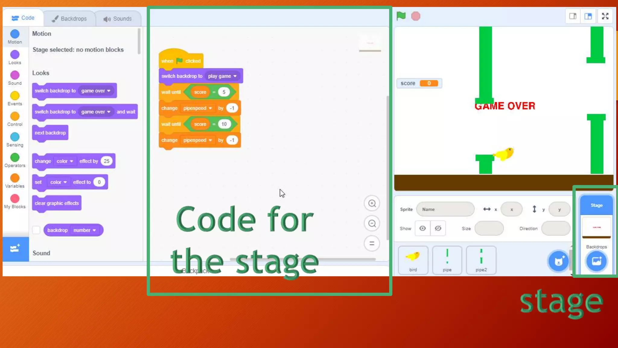 Hour (and a half) of Code: Flappy Bird Games in Scratch | PPTX