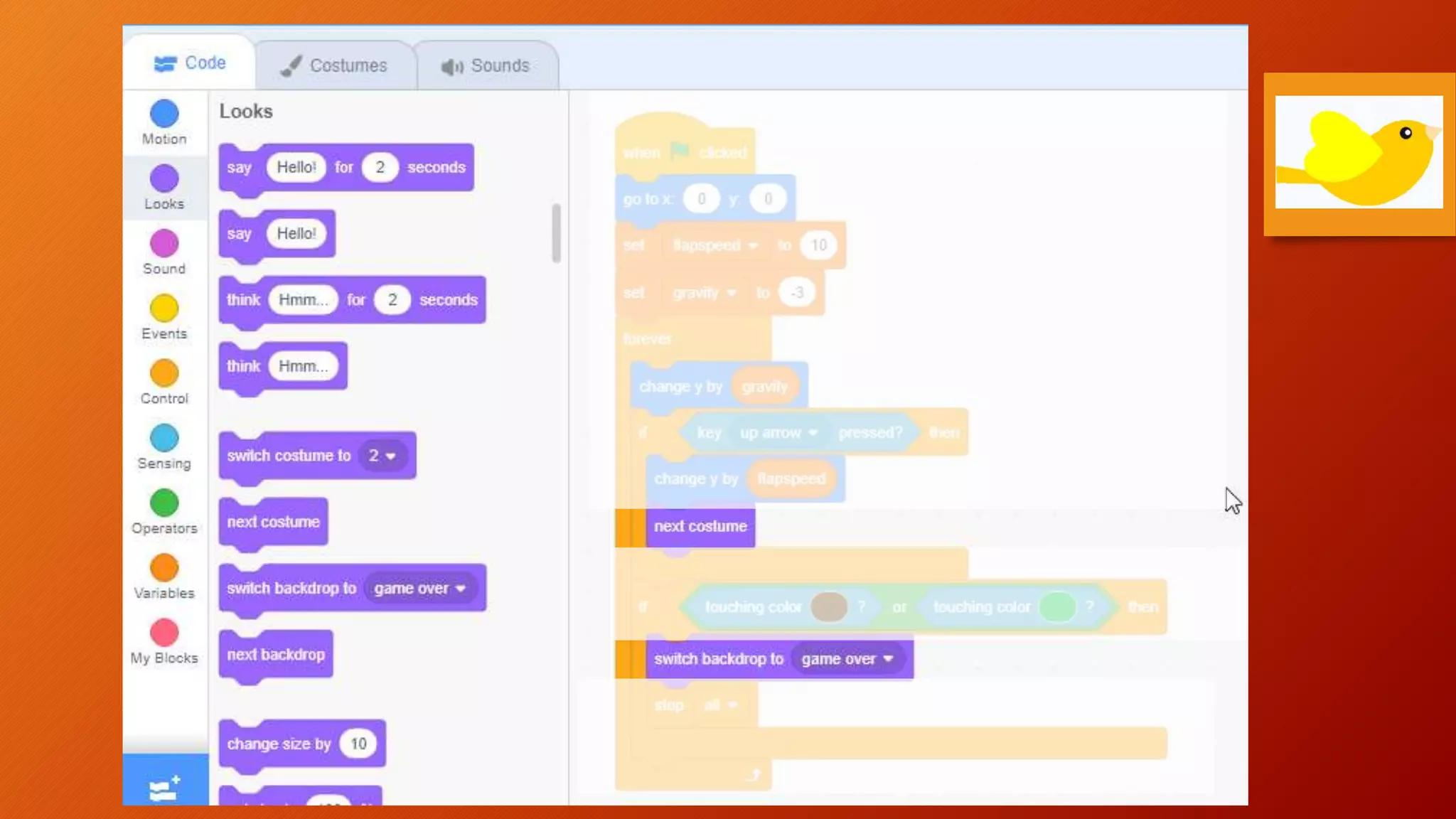 Hour (and a half) of Code: Flappy Bird Games in Scratch | PPTX