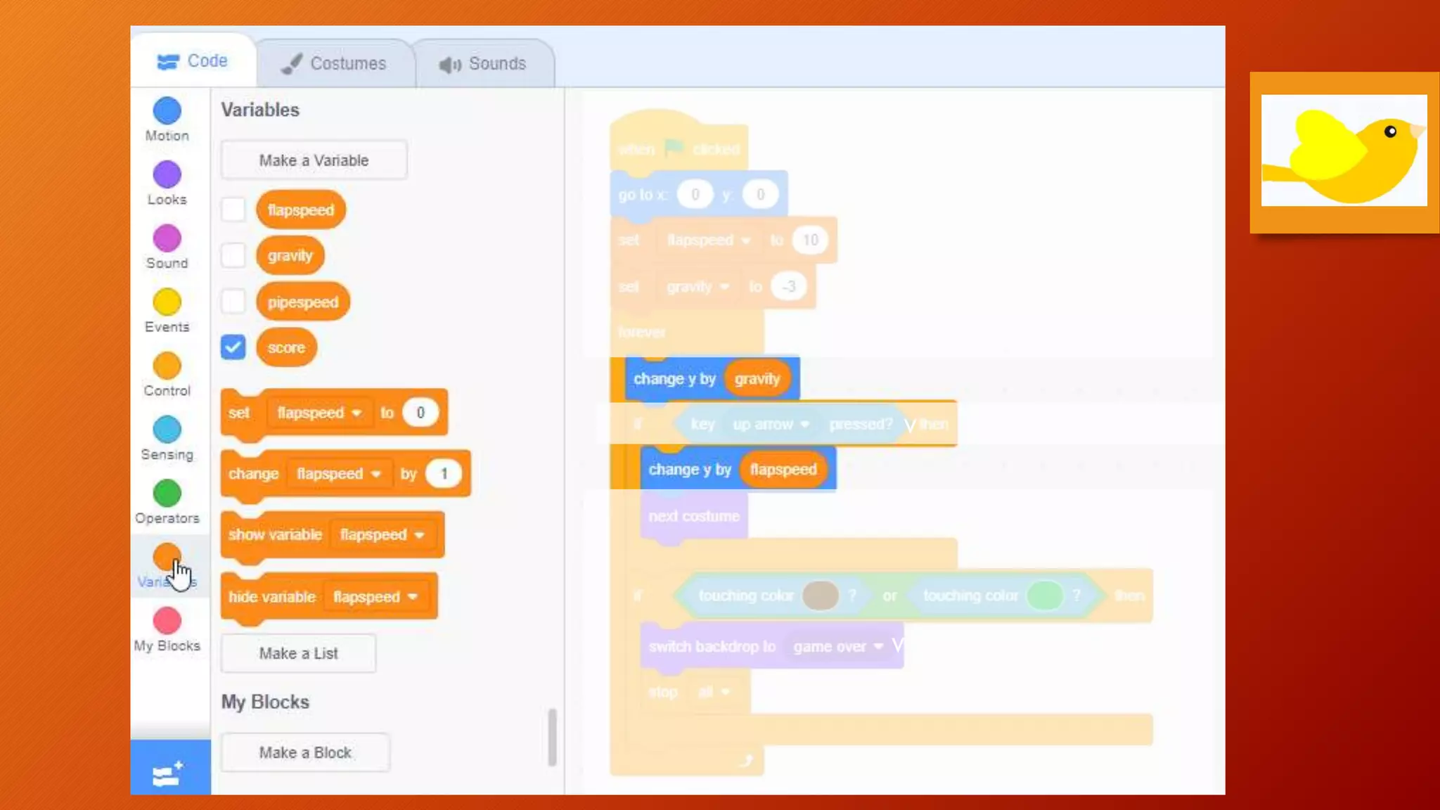 Hour (and a half) of Code: Flappy Bird Games in Scratch | PPTX