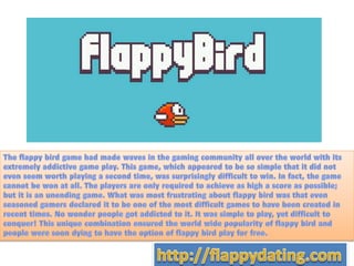 Flappy bird the game online