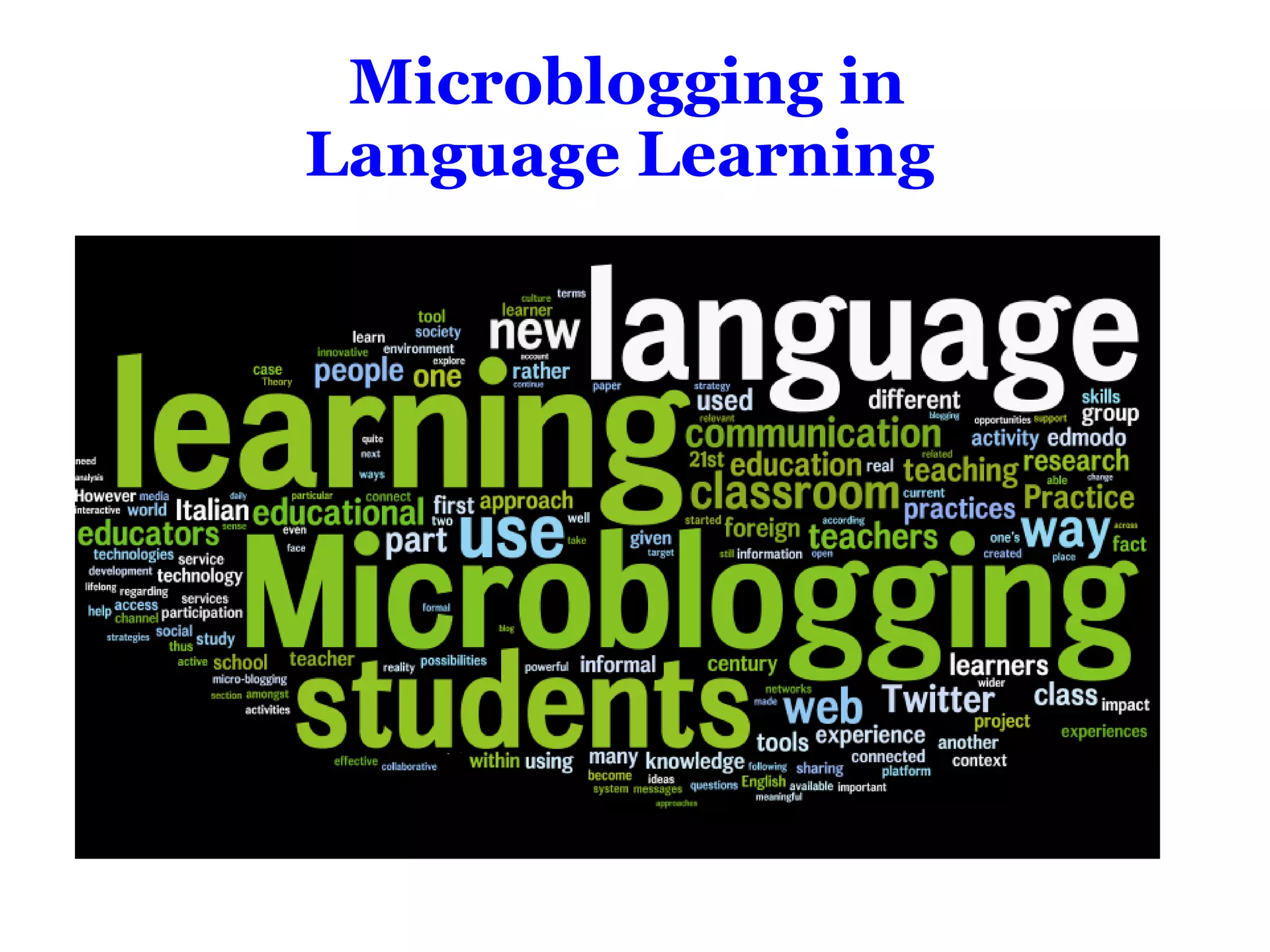 Microblogging in  Language Learning    