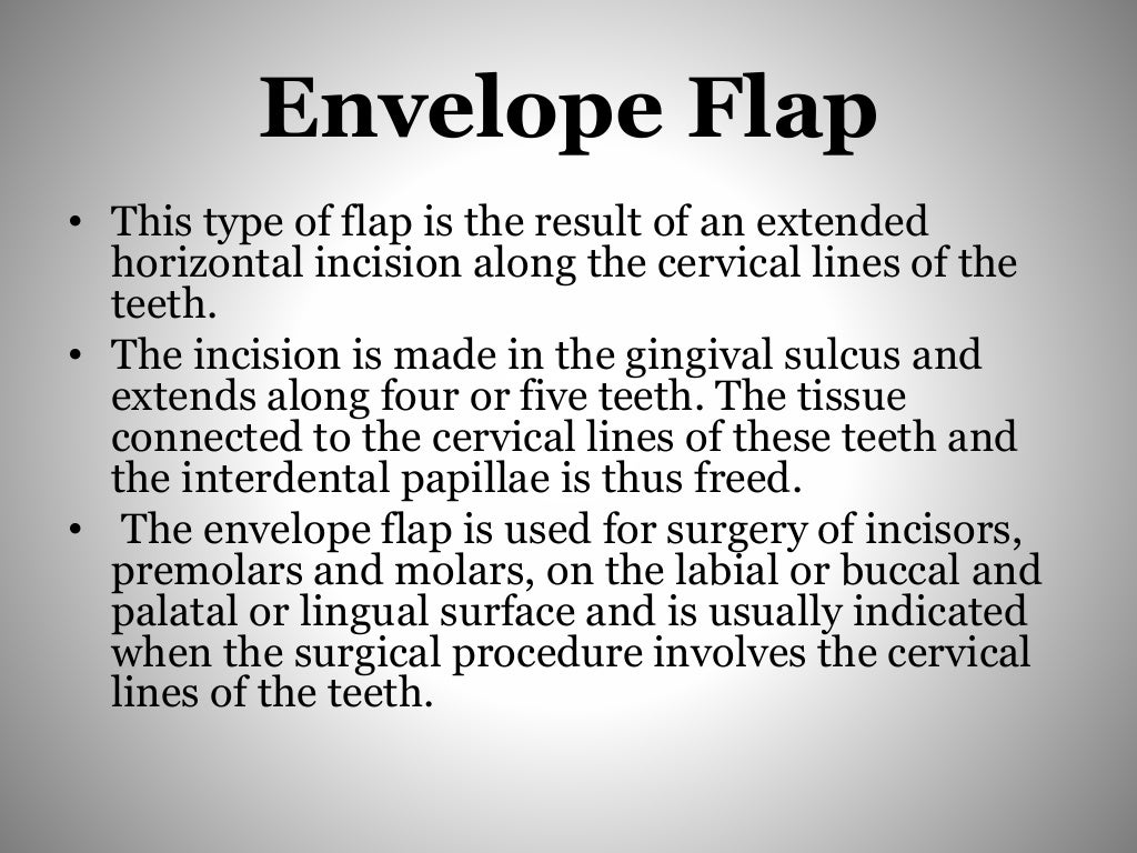 Flaps in oral surgery