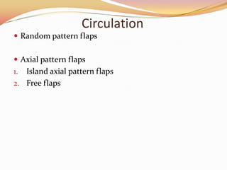 Random Pattern Flasps Flaps in plastic surgery | PPTX