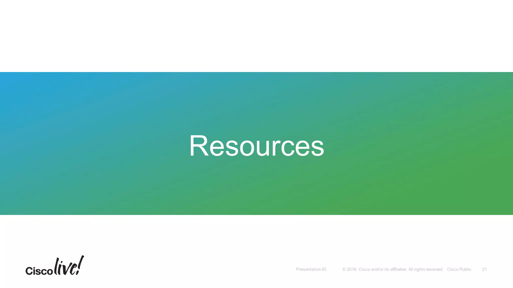 Resources
 