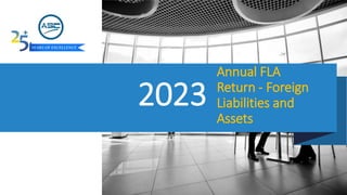 Annual FLA
Return - Foreign
Liabilities and
Assets
2023
 