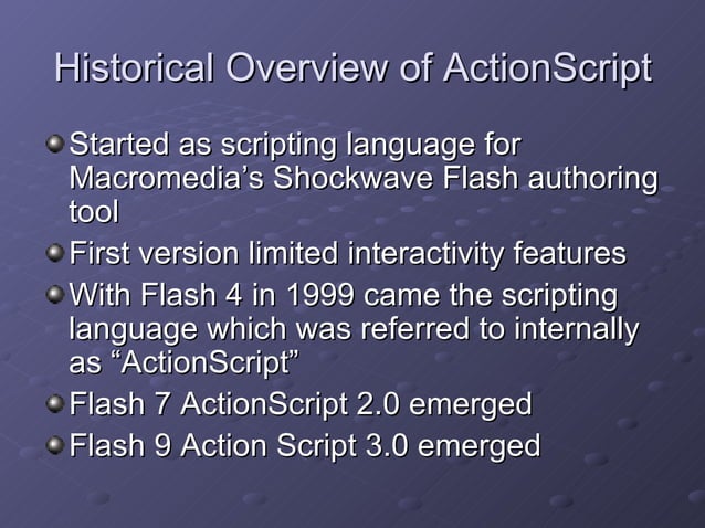Flash/ActionScript | PPT